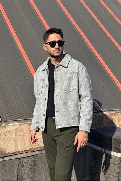 inpool للجنسين، طية صدر السترة، جيب مزدوج، مقاس قياسي، سترة منسوجة USE589