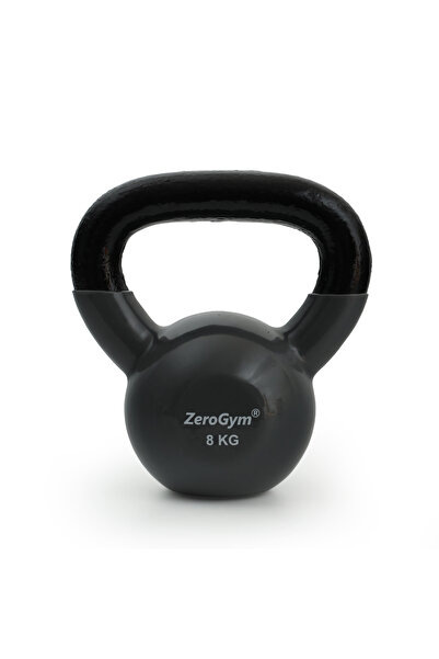 ZEROGYM Vinil Kaplı İçi Demir Kettlebel, Çaydanlık 8 KG