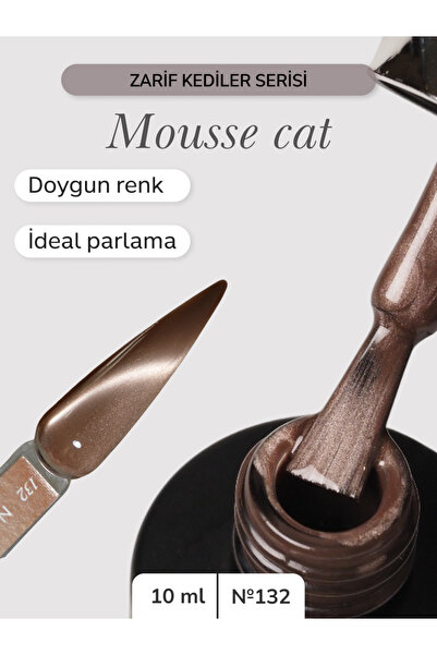 Nail Republic Kalıcı Jel Oje Profesyonel Manikür Jeli - Mousse Cat 132 Kedi G...