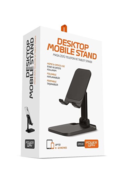 POWERWAY حامل الهاتف والكمبيوتر اللوحي والهاتف Dms30 حامل الهاتف القابل للطي على سطح المكتب في المنزل والمكتب