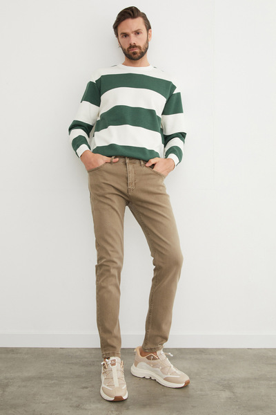 Fulla Moda Zippered Straight Jean Trousers