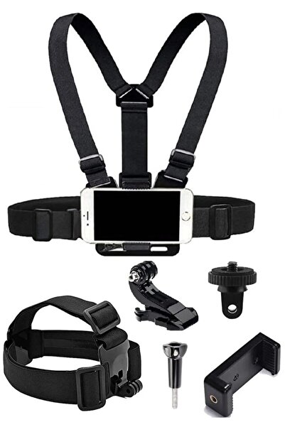 fimtech Tüm Aksiyon Kameralar Ve Telefonlar Ile Uyumlu Kafa Bandı Göğüs Bandı