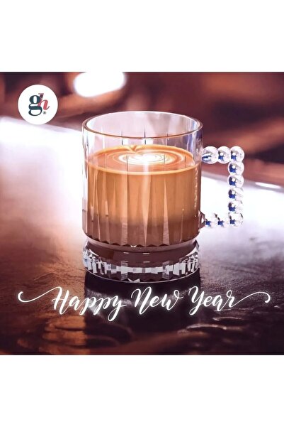 KAVEH 6'lı Lüx Kesme Kulplı Meşrubat Bardağı