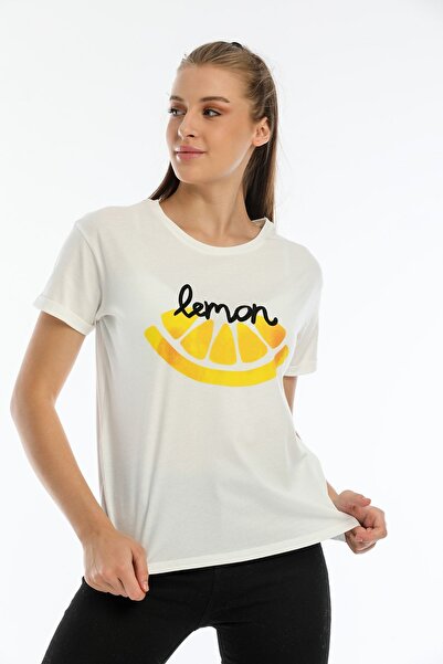 Kallisto White Lemon Printed Double Arm Basic