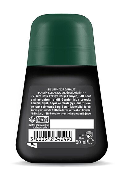 Garnier MEN LEKESİZ KORUMA ROLL ON DEODORANT 50 ML-