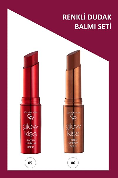 Golden Rose Glow Kiss No: 06 - No: 05 Renkli Dudak Nemlendirici Seti