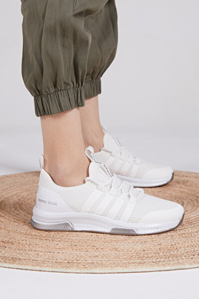 Tonny Black Unisex White Sports Shoes Tbqnt
