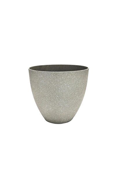 Leafora وعاء زراعة دائري من الألياف باللون البيج مقاس 38 × 38