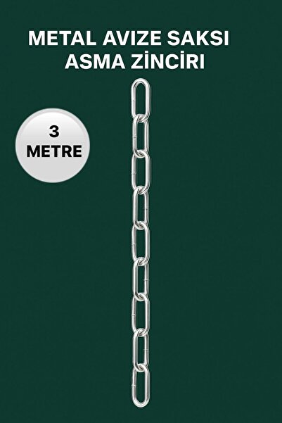 VENON 3 Metre KROM Avize Zinciri Asma Zinciri Çok Amaçlı Zincir