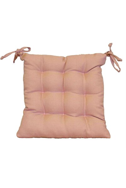 GOCCIA HOME Keten Görünümlü Sandalye Minderi Pembe
