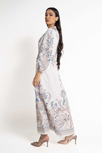 Nichii Women's Floral Embellished Long Sleeve Maxi Dress