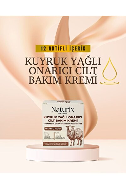 Naturix Kuyruk Yağlı Cilt Bakım Kremi 50ml | 12 Doğal Kaynaklı İçerikli Nemle...