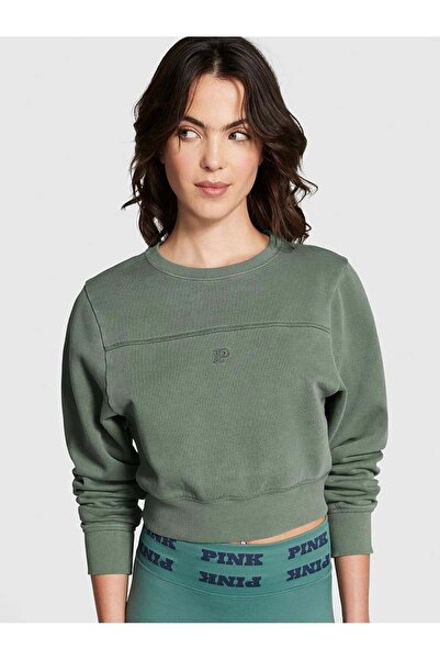 PINK Ivy Fleece Robalı Crew Sweatshirt