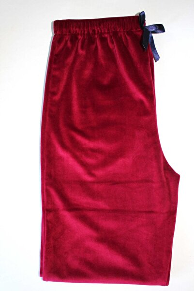 Made By me Claret Red Women's Pajama Bottoms Velvet French Silky Fabric Home ...