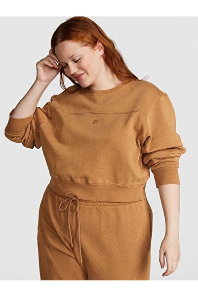 PINK Ivy Fleece Robalı Crew Sweatshirt