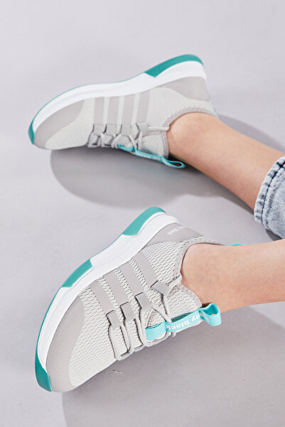 Tonny Black Unisex Γκρι Πράσινα Αθλητικά Παπούτσια Tbqnt