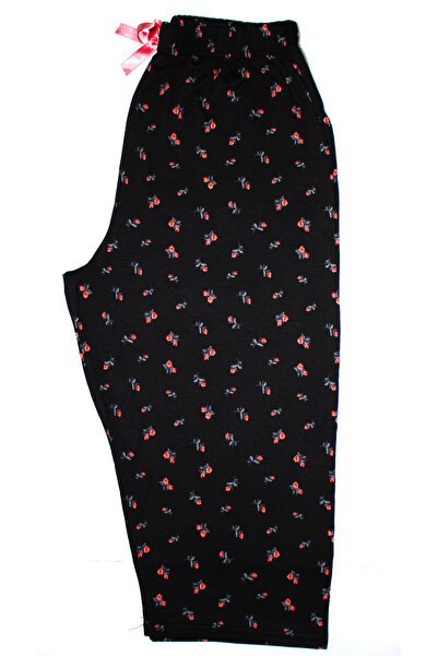 Made By me High Waist Quality Summer Capri Boy Plus Size Pajama Bottom Bermuda Floral - Butterfly Pattern