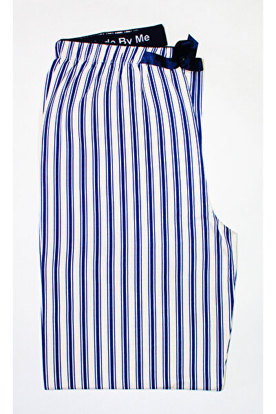 Made By me Pantaloni de pijama cu talie înaltă, ALB, ALB, țesătură modală, de calitate modernă, pentru femei