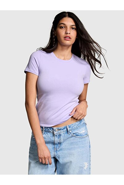 Victoria's Secret Base Pamuklu Kısa Kollu Tişört