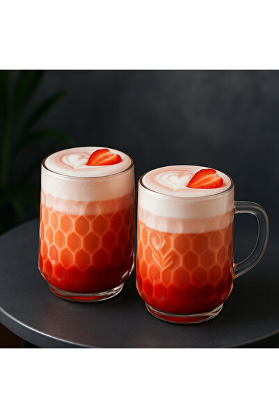 YzHome كوب زجاجي من زجاج البورسليكات مكون من قطعتين بمقبض على شكل قطرة من Pin...