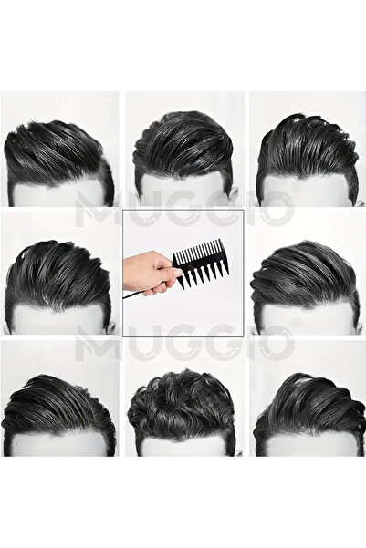 Muggio 3 Taraflı Profesyonel Saç Şekillendirici Wax Tarak