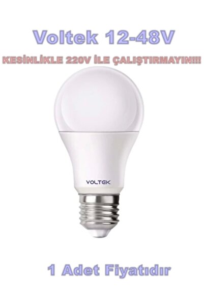 Voltek 12v-24v-48v Ac / Dc E-27 Led Ampul 9W 6500k Beyaz