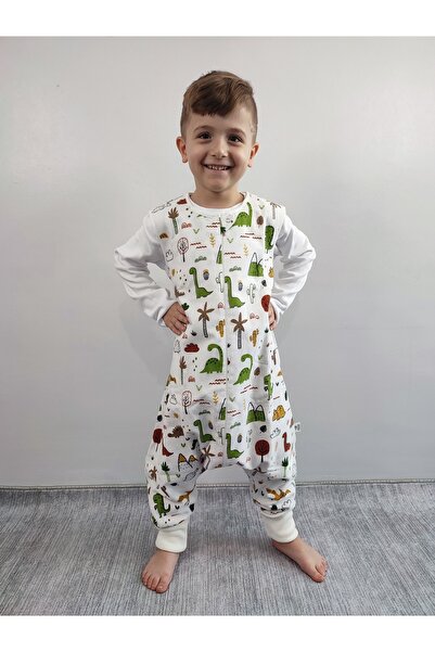RUKİYE YAVUZ Pamuk Pazen Kışlık Kolsuz Çocuk Uyku Tulumu %100 Doğal Pamuk 21-...