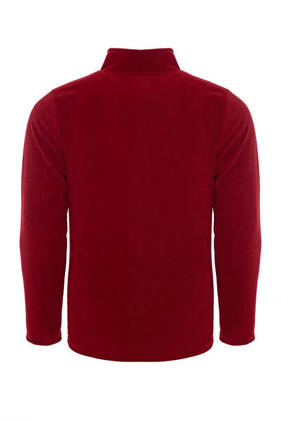 COMBİNE MİCHAİL Kırmızı Renk Tam Fermuarlı 3cepli Polar