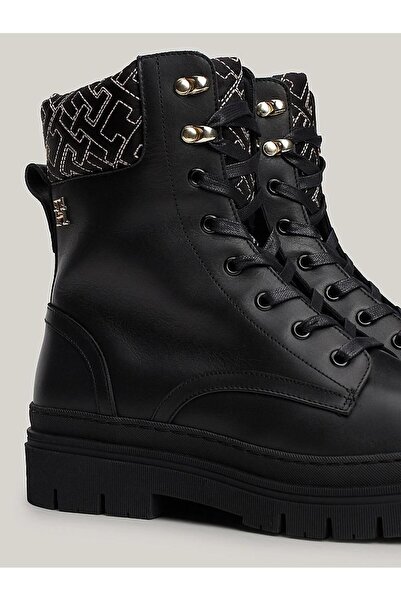 Tommy Hilfiger CLEATED LACE-UP LTHR MIX MONO TL