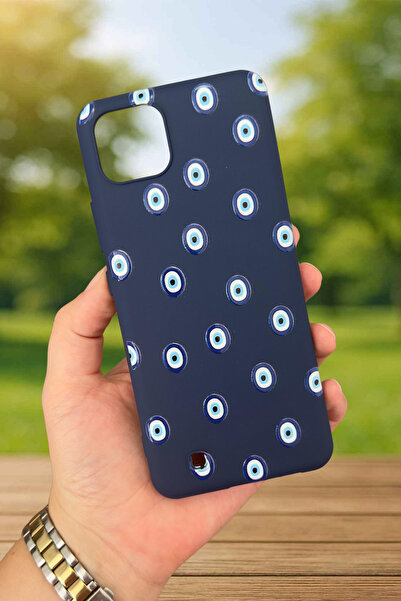 Vip Case Realme C11 - NAZAR BONCUK DESENLİ Silikon Darbe Emici Klasik Korumal...