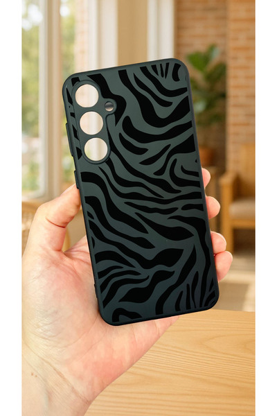 Vip Case Samsung Galaxy S24FE - ZEBRA DESENLİ Silikon Darbe Emici Klasik Korumalı Rubber Kılıf277