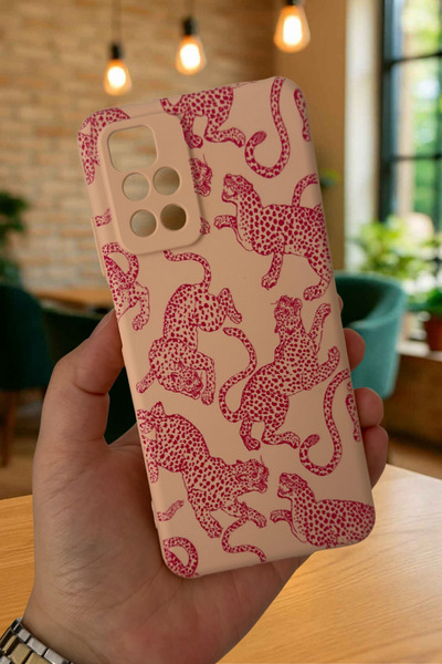 Vip Case Xiaomi Redmi 10 2022 PEMBE LEOPAR DESENLİ Silikon Darbe Emici Klasik...