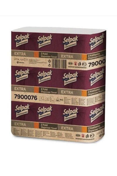 Selpak Professional SELPAK Z FOLD DISPENSER TOWEL 12 PACK 200 PIECES