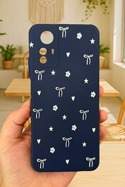 Vip Case Redmi Note 12S- Mini Bow Patterned Silicone Shock-Absorbing Classic Protective Rubber Case277