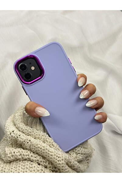 Vip Case Iphone 11 Parlak Metal Detaylı Tuşu Kolay Basmalı Lansman Pastel Sil...