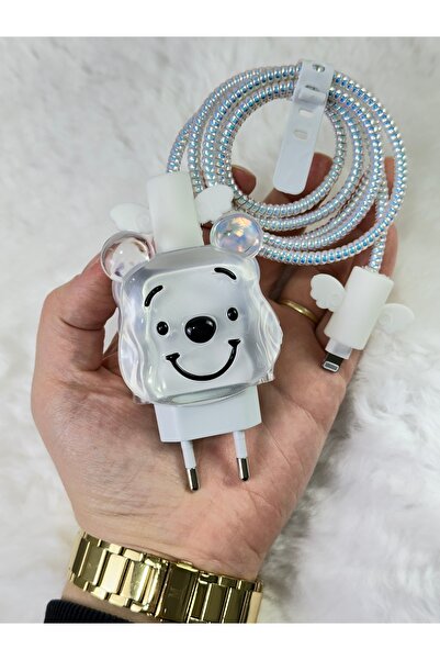 Vip Case İphone 18w/20w Uyumlu Şarj Başlık Kablo Koruyucu Örme Set İphone 11 ve Üstü Tüm Modeller İçin