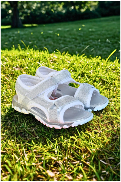 Moda Lime Sandale sport pentru fete cu talpă flexibilă, velcro, ortopedică, durabilă, lățime mare