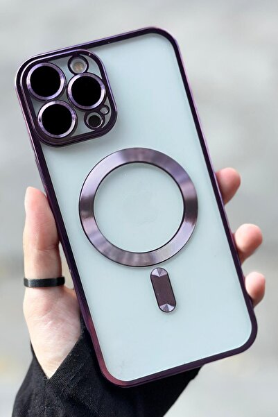 Vip Case iPhone 13 Pro Max Kamera Korumalı Sararmaz Silikon Parlak Magsafe De...