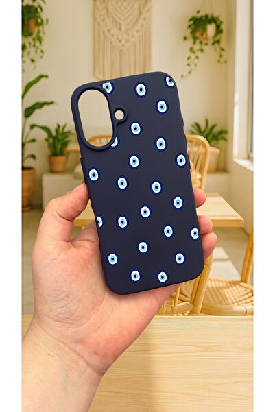 Vip Case iPhone 16 Plus Uyumlu NAZAR BONCUK DESENLİ Silikon Darbe Emici Klasi...