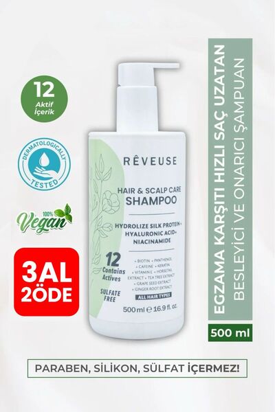 Reveuse 12 Aktifli Karşıtı,hızlı Saç Uzatan Tuzsuz-sülfatsız Bakım Ve Onarım 500ml