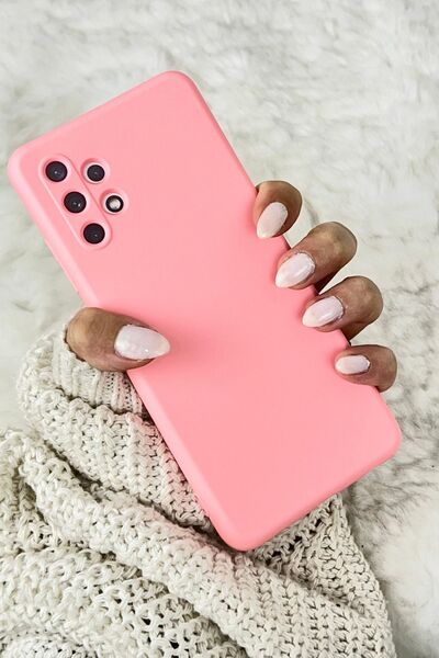 Vip Case Samsung A32 4g Içi Kadife Lansman Silikon Mara Kılıf Pembe Açık