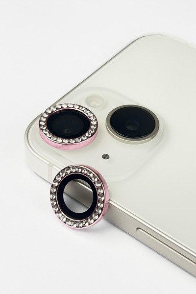 Vip Case Iphone 15 Ve Iphone 15 Plus Uyumlu Pırlanta Taşlı Premium Kamera Len...