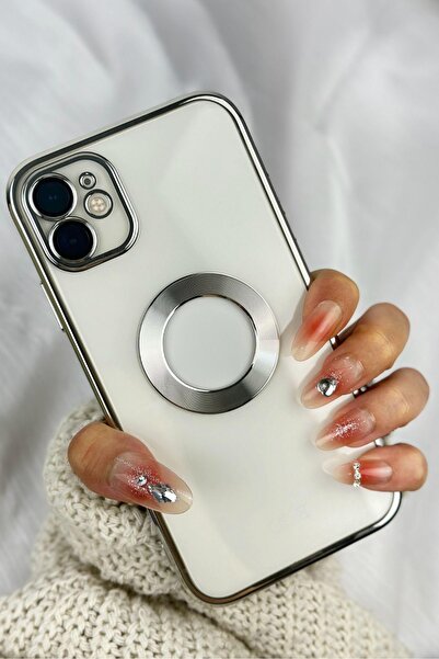 Vip Case غطاء أوميغا أوميغا أيفون 11 بشعار آي فون 11 مفصل بلون الحافة محمي بكاميرا فاخرة