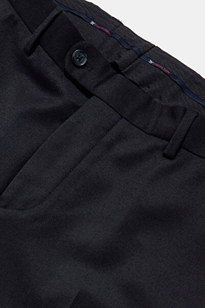 W Collection Lacivert Yün Flannel Pantolon