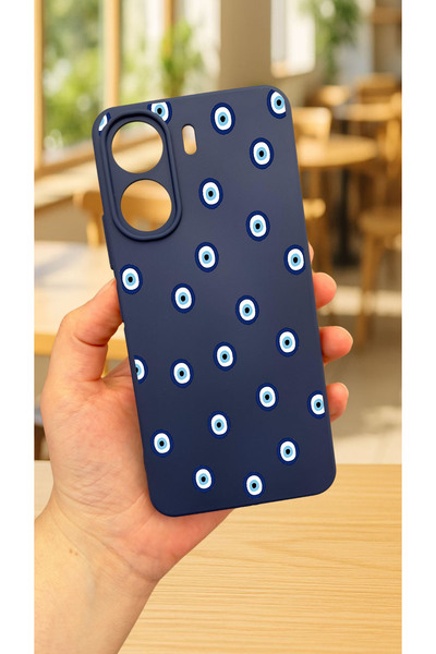 Vip Case REDMİ 13C Uyumlu NAZAR BONCUK DESENLİ Desenli Lansman Kamera Korumal...