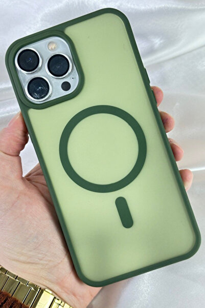 Vip Case iPhone 13 Pro Max-Yükseltilmiş Kamera Korumalı Buzlu Sararmaz Kablosuz Magsafe Özellikli Vio Kılıf