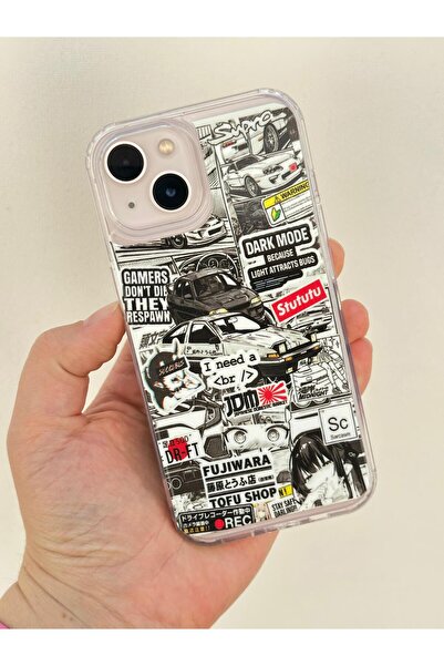 Vip Case Apple iPhone 13 Ve 14 Uyumlu Kılıf Stutu Araba Magsafe Özellikli Dayanıklı Sert Şeffaf V-Mags 277