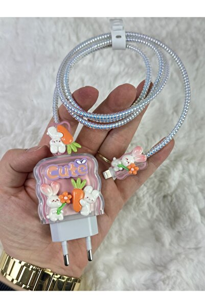 Vip Case İphone 18w/20w Uyumlu Şarj Başlık Kablo Koruyucu Örme Set İphone 11 ...