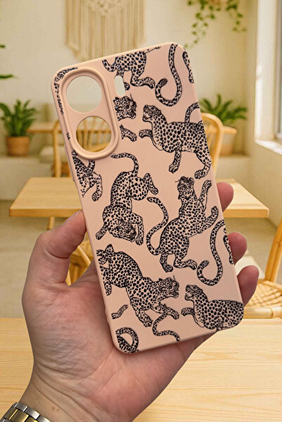 Vip Case REDMİ 13C Uyumlu LEOPAR DESENLİ Lansman Kamera Korumalı Yumuşak Silikon RUBBER Kılı