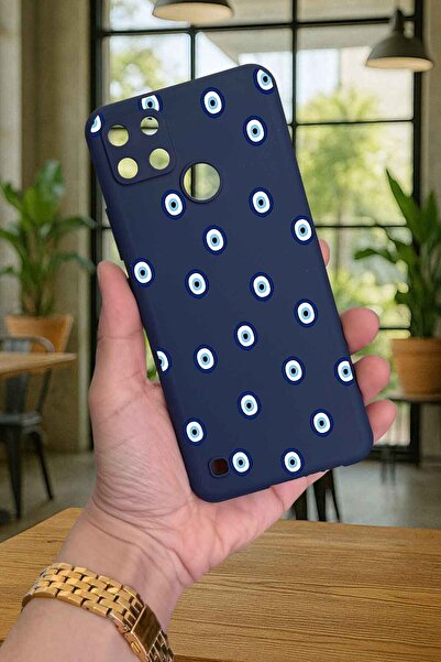 Vip Case Realme C21Y Ve C25Y - NAZAR BONCUK DESENLİ Silikon Darbe Emici Klasi...